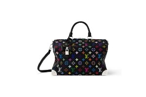 LOUIS VUITTON X Takashi Murakami Speedy Soft 30 Black Multicolored
