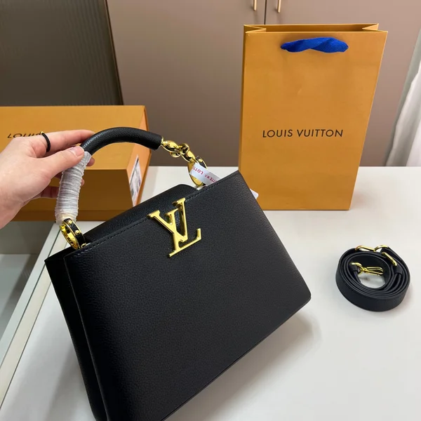 Louis Vuitton ルイヴィトン，超マッチング ハンドバッグ，ハンド斜め掛け バッグ，実用的 ブラックバッグ，スポーツ ファッション バッグ，多用途 ハンドバッグ，斜め掛け ユニセックスバッグ