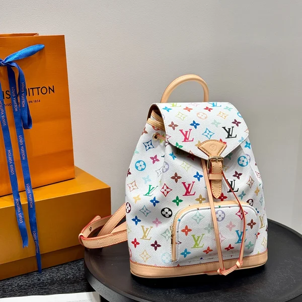 Louis Vuitton Montsouris, Louis Vuitton Montsouris カラーフル，Louis Vuitton カラーフル ナップザック，Louis Vuitton ナップザック 明るい色，Louis Vuitton Montsouris ハイブランド，Louis Vuitton カラーフル バックパック，Louis Vuitton Montsouris 機能性