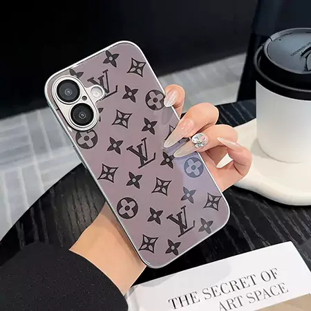 Louis Vuitton desert gold phone case, purple black LV monogram case