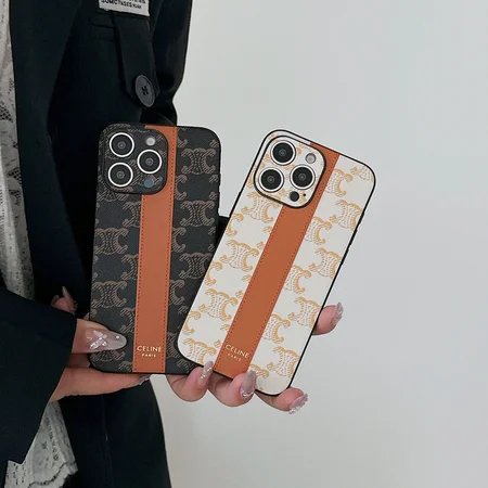 Celine セリーヌ 縦縞デザイン iPhone 16/15/14 シリーズ専用ケース