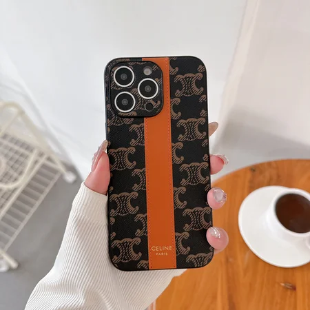 Celine セリーヌ 縦縞デザイン iPhone 16/15/14 シリーズ専用ケース