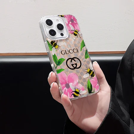 グッチ フェザー柄 ビー iPhone 16/16 Pro/16 Pro Max ケース