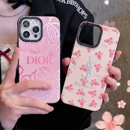 イヴ・サン・ローラン ピンクフラワー iPhone 16/16 Pro/16 Pro Max ケース