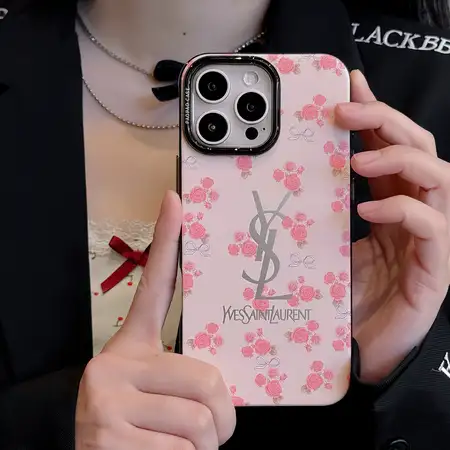 イヴ・サン・ローラン ピンクフラワー iPhone 16/16 Pro/16 Pro Max ケース