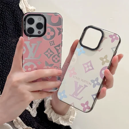 ルイ・ヴィトン レインボーカラー ピンクベース カットアウト iPhone 16/16 Pro/16 Pro Max ケース