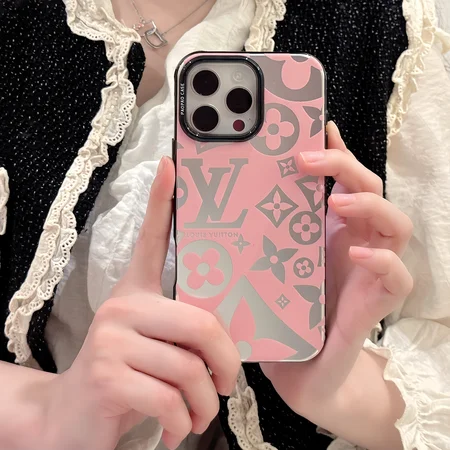 ルイ・ヴィトン レインボーカラー ピンクベース カットアウト iPhone 16/16 Pro/16 Pro Max ケース