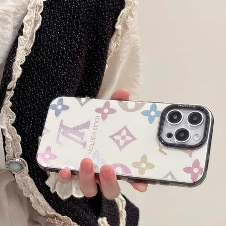 ルイ・ヴィトン レインボーカラー ピンクベース カットアウト iPhone 16/16 Pro/16 Pro Max ケース