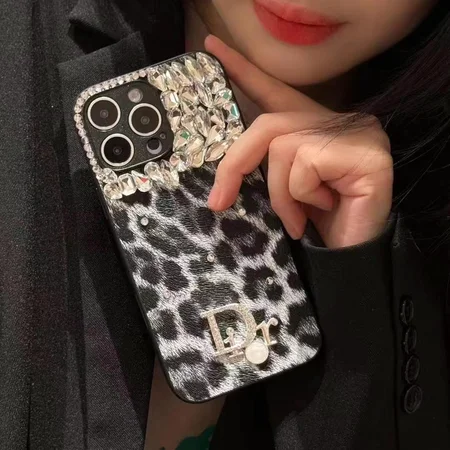 ディオール 秋冬限定 レオパードプリント フルダイヤモンド iPhone 16/16 Pro/16 Pro Max ケース