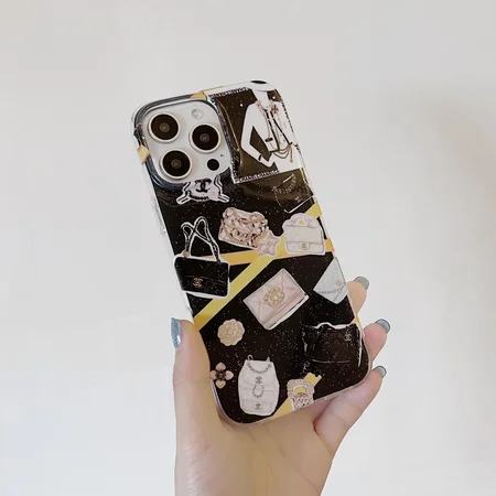 シャネル モチーフ グリッター iPhone 16/16 Pro/16 Pro Max ケース
