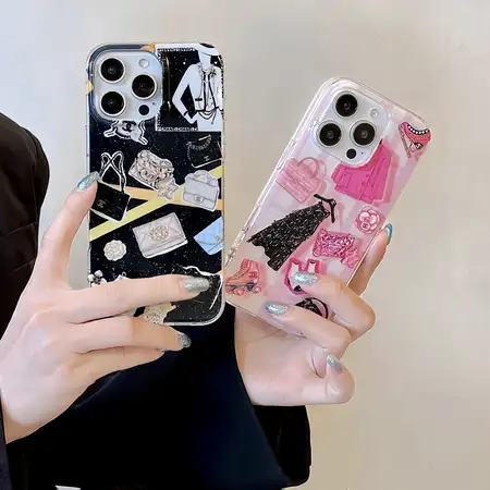 シャネル モチーフ グリッター iPhone 16/16 Pro/16 Pro Max ケース