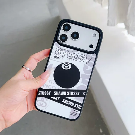 ステューシーiphone17ケース 黒8ボール