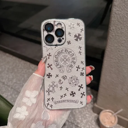 クロームハーツiphone17ケース メッキ シルバー