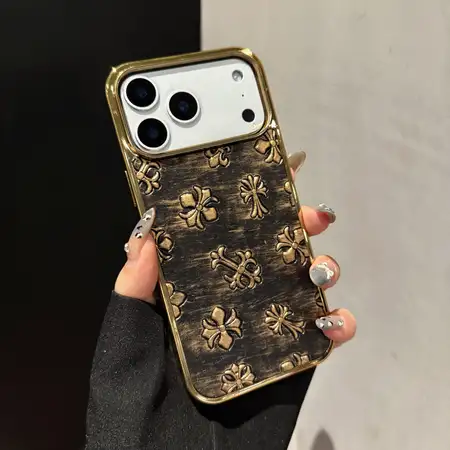 クロームハーツiphone17ケース レザー 全面保護