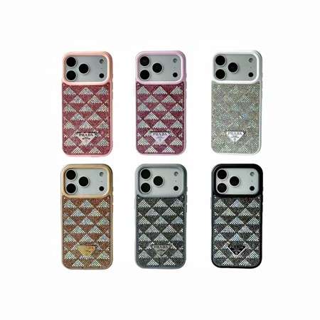 プラダ iphone18ケース ストーン装飾