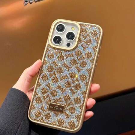 coach iphone18ケース ラインストーン付き